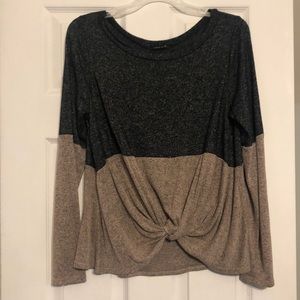 Sweater with tied front